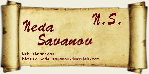 Neda Savanov vizit kartica